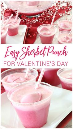 easy sherbet punch for valentine's day is the perfect way to celebrate with friends and family