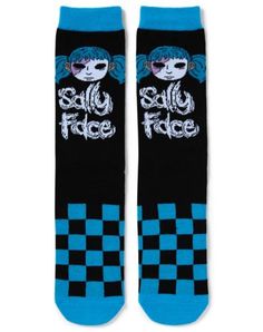 Show off your fave video game with these Sally Face checkered crew socks! These fun socks are sure to liven up any outfit. Officially licensed Exclusively at Spencer's Material: Polyester, spandex Care: Machine wash Imported Sally Face Clothes Aesthetic, Sally Face Room Decor, Sally Face Funko Pop, Sally Face Gifts, Sally Face Converse, Sally Face Perler Beads, Sally Face Merch, Sally Face Backpack, Scene Socks