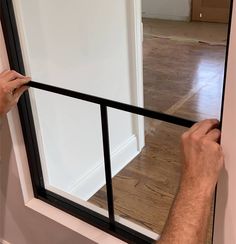 How to Build an Interior Window - Plank and Pillow Interior Pass Through Window, Windows In Walls Between Rooms, Making Small Windows Appear Larger, Window In Interior Wall, How To Make A Window, Interior Wall With Window, Internal Window Ideas, Internal Windows For Light, Windows Interior Wall