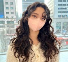 Jelly Perm Korean Hair, Korean S Perm Waves, Korea Curly Hair, Digi Perm Long Hair, Medium Hair Perm Korean, Half Perm Hair, Korea Perm Long Hair, Korean Perm Before And After