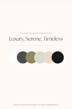 the cover of luxury, serene, timelesss