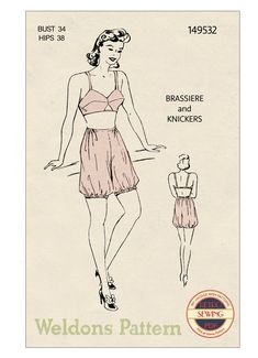 an old fashion sewing pattern for a woman's dress with straps and skirting