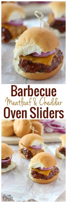 barbecue meat and cheese oven sliders with onions