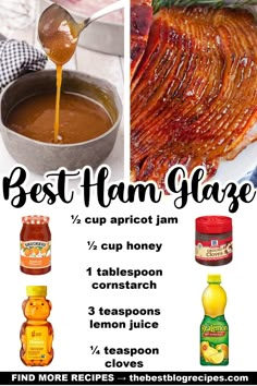 You only need five ingredients and five minutes to make this delicious ham glaze. It makes a wonderful holiday entrée, but it’s also simple enough you can make this sweet apricot glaze for any meal. Ham Apricot Glaze Recipe, Best Honey Glazed Ham Recipe, Ham Glaze Apricot Jam, Apricot Glaze For Ham, Dole Pineapple Glazed Ham, Homemade Glaze For Ham, Apricot Ham Glaze Recipe, Ham Glazes With Maple Syrup, Christmas Ham Ideas