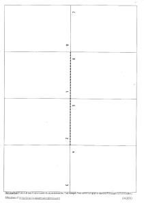 a sheet of paper that has been cut into four sections with numbers on each side