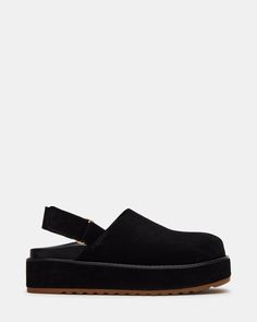 MELLOW BLACK SUEDE Black Suede Clogs With Suede Lining, Black Work Shoes Women, Women’s Shoes, Black Leather Platform Slip-on Shoes, Black Suede Slip-ons, Black Suede Slip-on Shoes, Black Shoes For Women, Chunky Black Shoes, Black Suede Slip-ons With Textured Sole