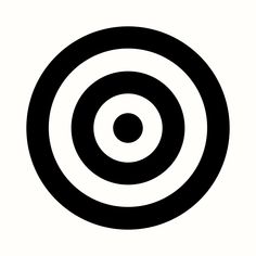 a black and white photo of a target