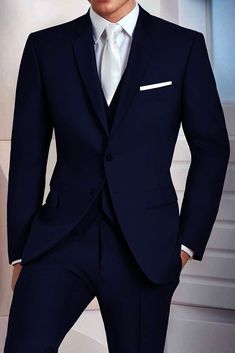 Formal Suits Men, Blue Suit Men, Dress Suits For Men, Designer Suits For Men, Navy Blue Suit, Business Dress, Navy Suit, Fashion Suits For Men, Groom Suit