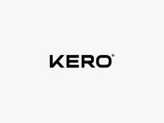 the word kero is written in black on a white background