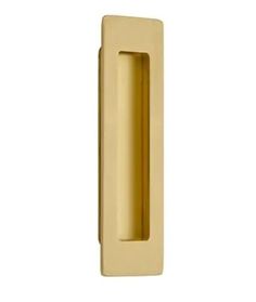 an open brass door handle on a white background