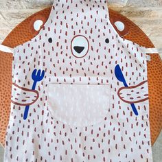 Sweet Little Duck Apron Chef Bear Child's Apron - 3 Styles - Sloth Little Duck, Kids Apron, Recipe Card, Blue Butterfly, Tropical Flowers, Recipe Cards, Sloth, The Recipe, The Kitchen