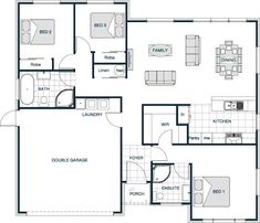 the floor plan for a two bedroom apartment with an attached kitchen and living room area