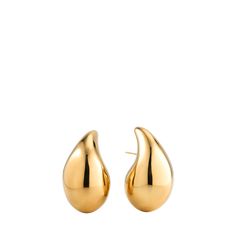 Bottega Veneta sculpted earrings Approx. 2" length (5cm) 18-karat gold over sterling silver Features a shiny finish Position of the posts creates an illusion For pierced ears Made in Italy Bottega Earrings, Sculpted Earrings, Bottega Veneta Earrings, Character Closet, Large Drop Earrings, Drop Earrings Gold, Chunky Earrings, Gold Drop Earrings, Water Drop