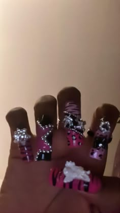 Square Nail Designs, Hello Kitty Nails, Trashy Y2k