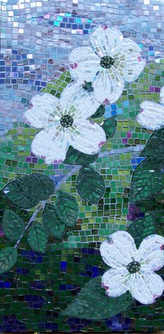 Floral Mosaic Tile Art - Glass Mosaic | Glass Mosaic Tile | iMosaicArt Floral Mosaic Tile, L'art Du Vitrail, Mosaic Madness, Floral Mosaic, Mosaic Murals, Mosaic Tile Art, Glass Mosaic Art, Mosaic Stained, زجاج ملون