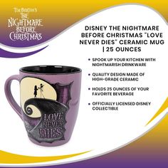 the nightmare before christmas mug is now available for purchase at disneyland world's merchandise store