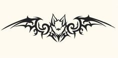 an image of a bat tattoo design on a white background