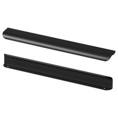 two black shelf brackets on a white background