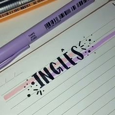 a notepad with the word nights written on it next to a pen and pencil