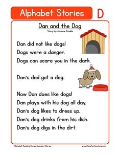 an alphabet worksheet with pictures of dogs