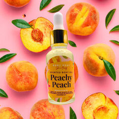 You’ll absolutely love the fresh peach scent! This oil is fantastic! It smells so YUMMY, just like real peaches! Scented Body Oil, Peach Scent, Homemade Jelly, Diy Makeup, Body Oil