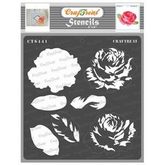 the crafter's workshop stencil set with flowers