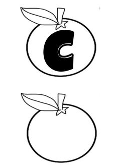 the letter c is for apple coloring page