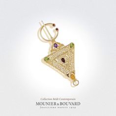 Mounier & Bouvard on Instagram: “Add a Moroccan touch🇲🇦 to your looks with our contemporary beldi fibula ✨ 18 carats yellow gold set with gemstones: peridot, grenat,…” Instagram Add, Yellow Gold Setting, Gold Set, Morocco, Yellow Gold, Personalized Items, Drop Earrings