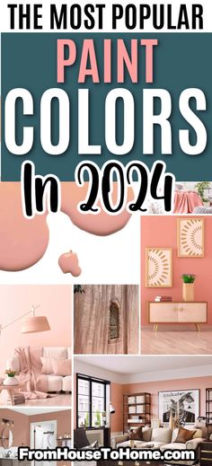 the most popular paint colors in 2021 from house to home com, with text overlay