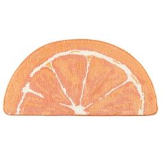 an orange slice on a white background