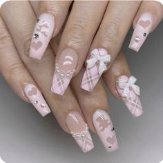 Plaid Nails, Soft Nails, Kawaii Nails, Xmas Nails, Dream Nails, Cute Nail Designs