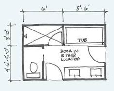 the floor plan for a bedroom and bathroom