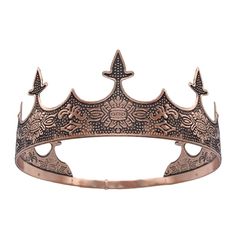 PRICES MAY VARY. KING CROWN-Adult Men King Crown in Antique Finish design gives you a regal look, makes you revisit historical memory and feel the changes of the times. Best men's tiara crown for costume and shows MATERIAL - Made of alloy and rhinestone. Alloy is with diamond look and hard texture for practicality and aesthetics. High-quality material will not broke and fade easily. It is friendly for environmental, it wearing comfortable. Have no nickel and lead, won’t make your skin allergenic Viking Crown, Crowns For Men, King Crowns, Headband Men, Metallic Party, Kings Crown, Black Headband, Metal Hair, Princess Bride