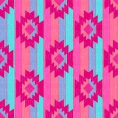 a pink and blue striped background with an abstract design in the shape of arrows on it