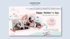 the landing page for happy mother's day