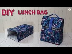 an image of lunch bags with the words diy lunch bag