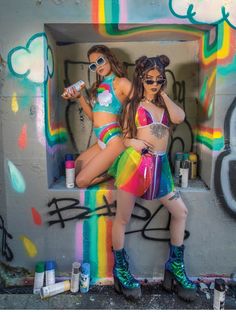 Be stylish and daring with our cyberpunk rainbow vinyl skirt. this unique design features a pinwheel pattern that will make you stand out wherever you go! Cloud And Rainbow, Rainbow Shorts, Ruffles Potato Chips, Vinyl Skirt, Rainbow Vinyl, Pinwheel Pattern, Baby Doll Set, Festival Skirt, Vinyl Skirting