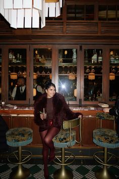 Winter outfit, fur coat, burgundy tights Holiday Outfits Night, Burgundy Baddie Outfits, Paris Dinner Outfit Winter, Mountain Dinner Outfit, Maroon Christmas Outfit, Burgundy Outfits Black Women, Fall Winter Wedding Outfit Guest, Nyc Winter Dinner Outfit, Burgundy Pantyhose Outfit