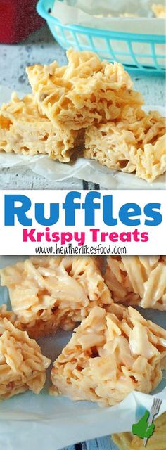 this is an image of ruffles krispy treats