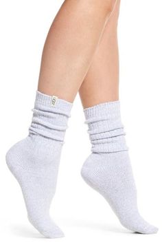 Soft, stretchy ribbed socks have a cozy slouchy fit through the ankles and reinforced heels and toes for durability. Polyester/spandex Machine wash, tumble dry Imported Women's Clothing Women Fuzzy Socks, Fkuffy Socks, Bridal Party Fuzzy Socks, Baby Blue Fluffy Socks, Hot Shoes For Fall 2022, Womens Fluffy Socks, Ugg Mini Boots Socks, Bridesmaid Fuzzy Socks, Ugg Ultra Mini With Socks