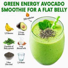 green energy smoothie for a flat belly is an easy way to start your day off right now