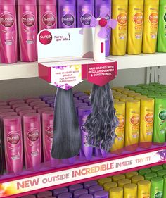 there are many different types of hair products on display