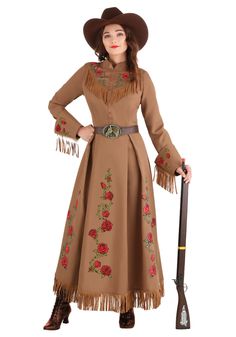 Annie Oakley Costume, Cowgirl Costume For Women, Cowboy Costumes, Cowgirl Dress Up, Halloween Cowboy, Cowgirl Dress, Santa Party, Mascaras Halloween, Annie Oakley