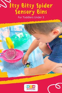 a young child playing with toys in a play area for toddlers under 3 on the cover of a book