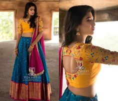 Blouse Designs For Half Saree, Half Saree Blouse Designs, Choli Blouse Design, Choli Dress, Silk Saree Blouse Designs