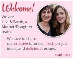 two women standing next to each other in front of a pink background with the words welcome