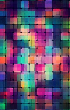 an abstract background consisting of squares and rectangles in multicolored colors, including red, green, blue, purple, yellow