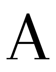 a black and white photo of the letter a