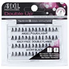 ARDELL Professional Double Individuals Knot-Free Double Flares Enhance your natural beauty with ARDELL Professional Double Individuals Knot-Free Double Flares. These individual lashes allow you to create a custom lash look tailored to your preferences. Whether you desire a full and dramatic effect or a subtle hint of glamour, these knot-free double flares make it easy to achieve the perfect look. These lashes are not only easy to apply but also last for weeks, providing you with long-lasting and stunning results. Key Features: Customizable lash look with double individuals Knot-free design for a natural appearance Easy to apply and remove Flared Lashes, Lash Tricks, Applying False Lashes, Short Lashes, Applying False Eyelashes, Applying Eye Makeup, Black Lashes, Natural Eyelashes, Sally Beauty