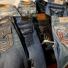 All Euc Size: Various Vintage Rare Ropestitch Aesthetic Stuff, True Religion Jeans, Fancy Dresses, True Religion, Christmas List, Art Designs, Nail Art Designs, Limited Time, Mens Jeans